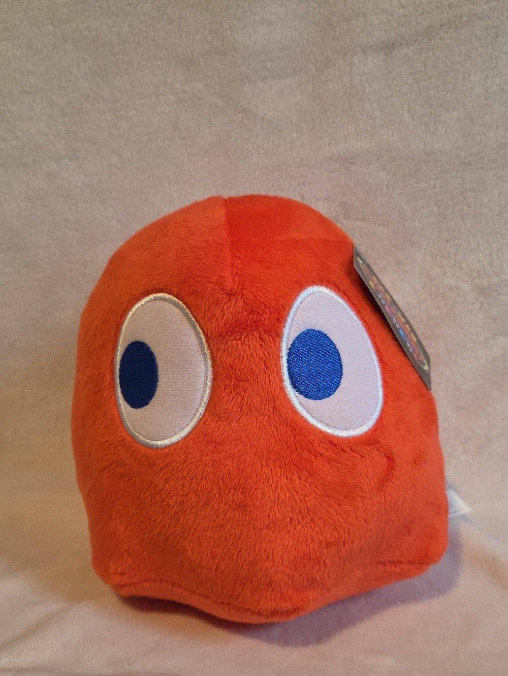Orange-red Blinky Pac-man Plush Toy